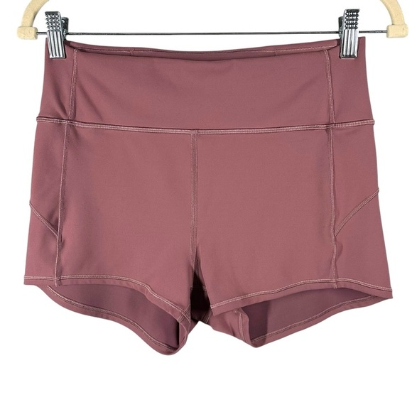 Lululemon In Movement Short Women's 10 Mauve Everlux 2.5" Inseam Compression - Picture 1 of 5